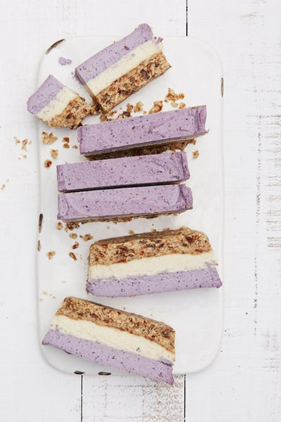 Raw Blueberry and Cashew Coconut Bars