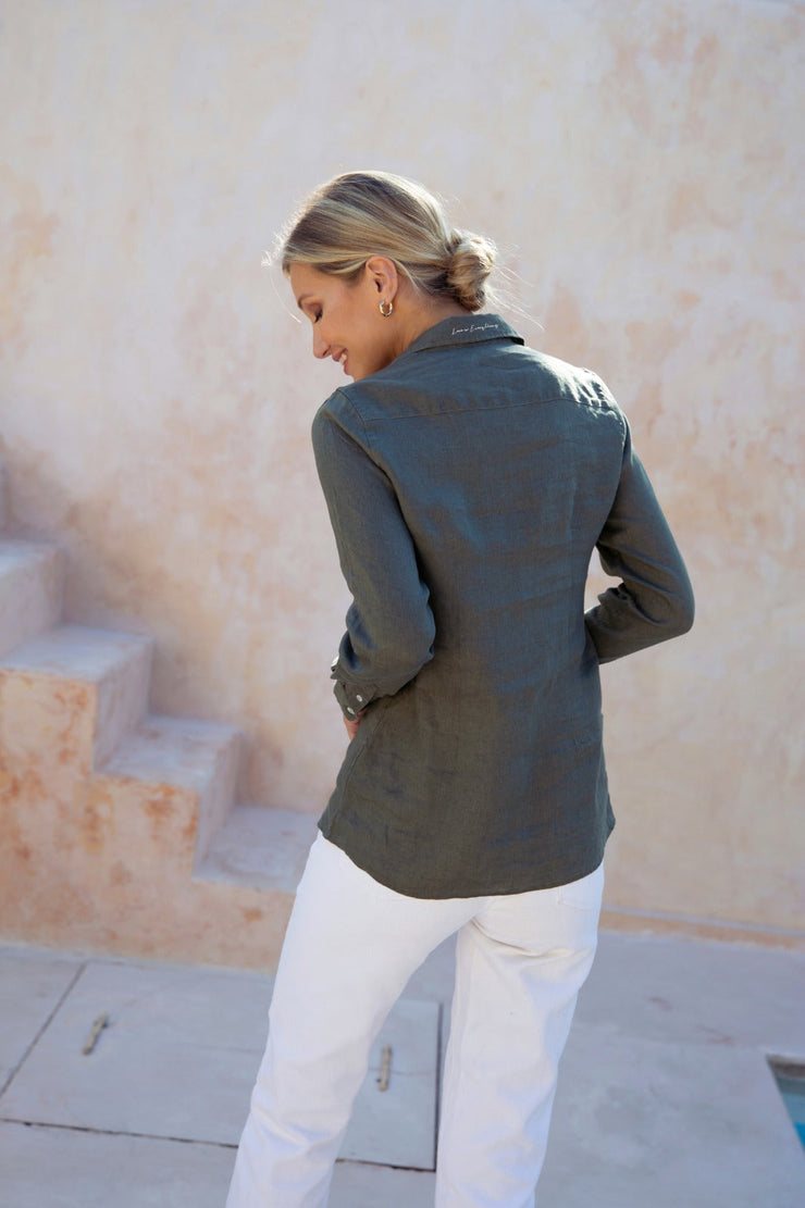 "Love Is Everything" Island Linen Shirt