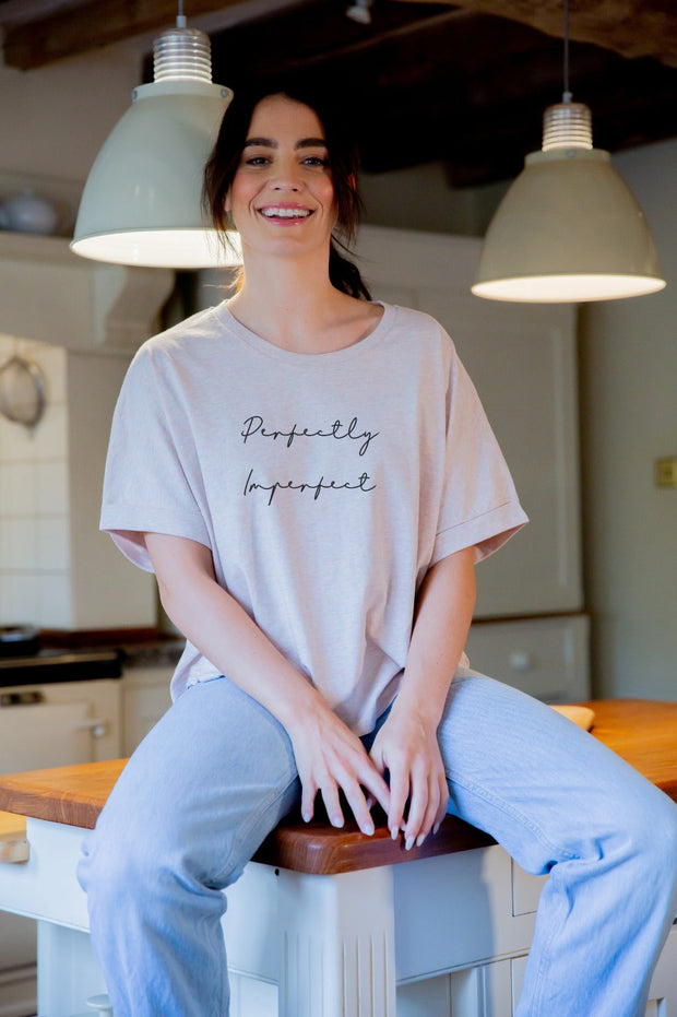 "Perfectly Imperfect" Rolled Sleeve Tee