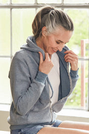 Signature Lotus Embroidered Fleece Hoodie