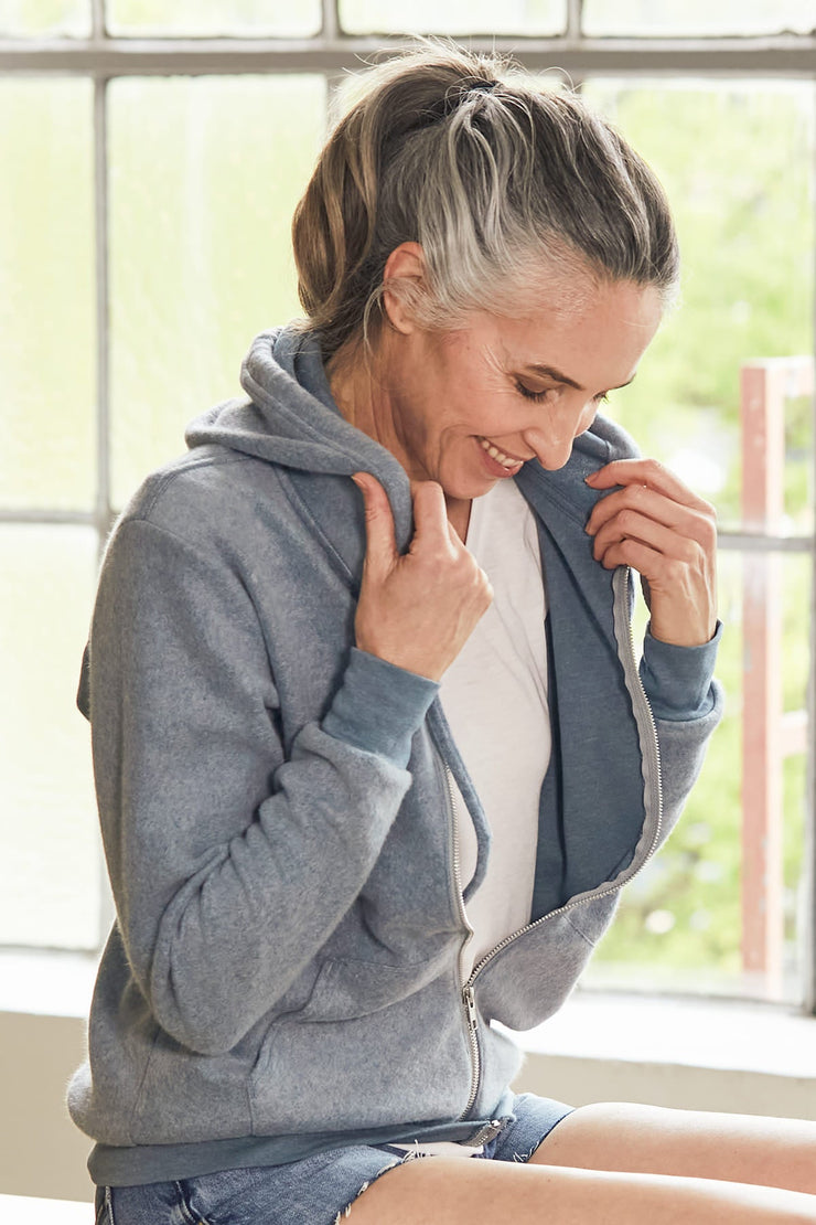 Signature Lotus Embroidered Fleece Hoodie