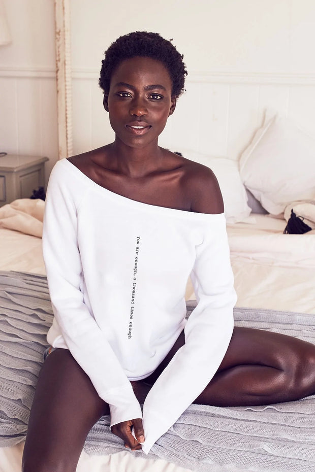 "Enough" Cozy Pullover