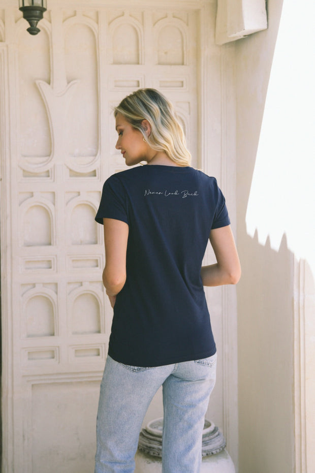 "Never Look Back" V Tee
