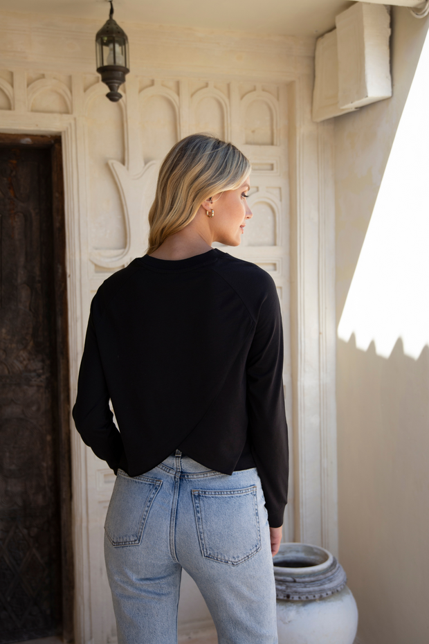 'Be Kind' Cross Back Long Sleeve Tee