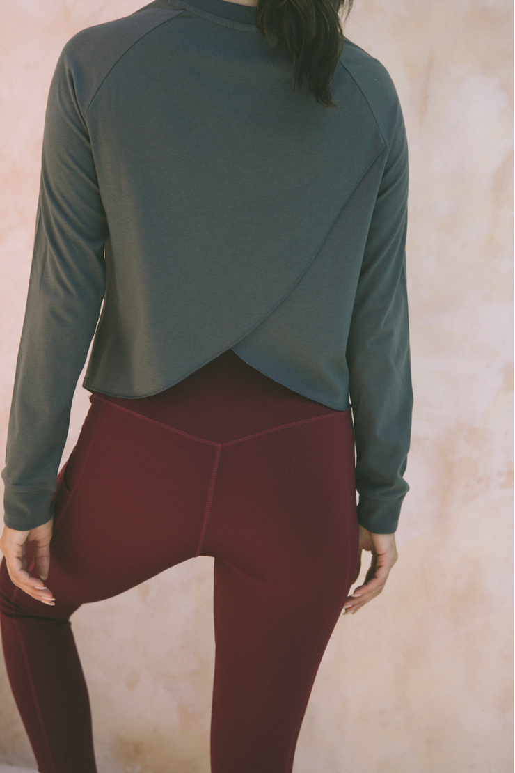 'Warrior' Cross Back Long Sleeve Tee