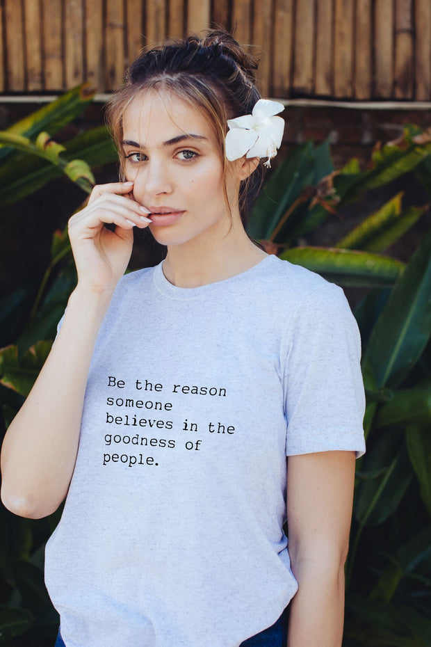 "Be the Reason" short sleeve white tee